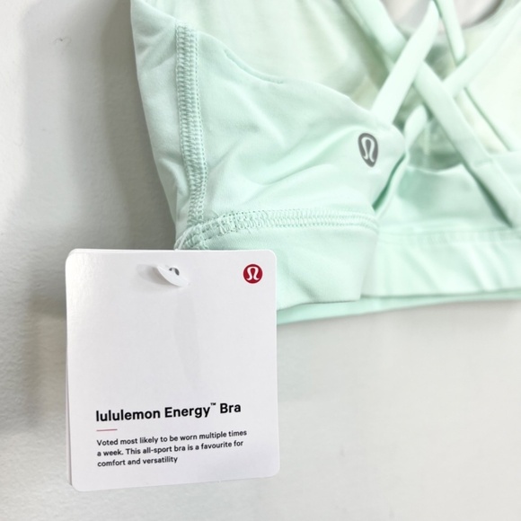 NWT Lululemon Energy Bra Medium Support B–D Cups in Sea Mist green 4 - Picture 7 of 14